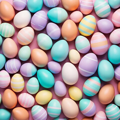 Fototapeta na wymiar Easter eggs with vibrant pastel colors