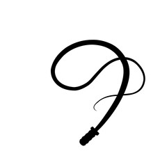 Cowboy whip Silhouette 