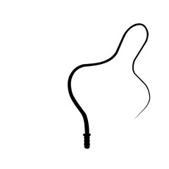 Obraz premium Cowboy whip Silhouette 