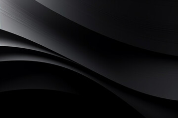 abstract, simple and modern wavy lines on dark gray and black background - obrazy, fototapety, plakaty