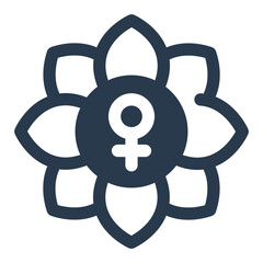 Blossoming Flowers for Women's Day Vector Icon Illustration