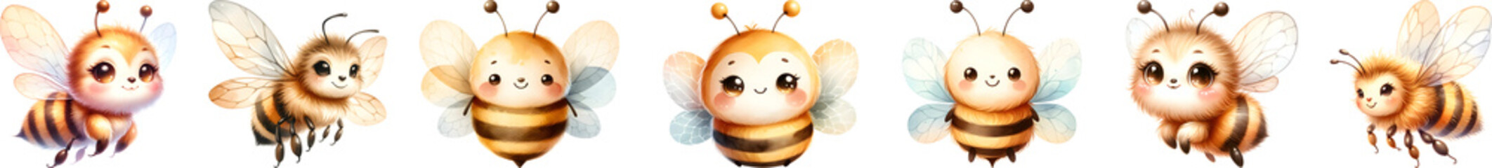Cute bee cartoon character for kids