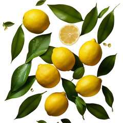 fruit - Ambrosial. Delicious lemons with leaves