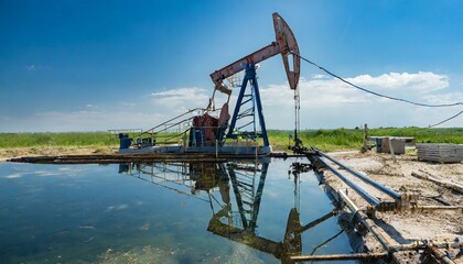 oil pump in the field