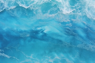 Aerial view of ripple sea waves. Blue sea texture with waves. Water sea or ocean for background