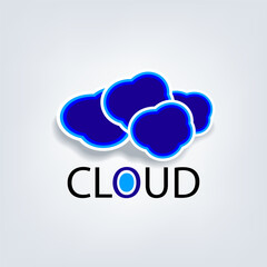 Chinese clouds logo icon sign and symbol vector illustration. Line art, Japanese, asian traditional style element isolated.