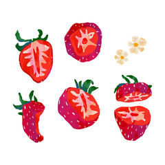 set of strawberries