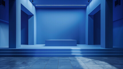 Empty Blue Stage 