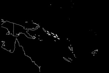 Obraz premium Solomon Island map Australia black background 