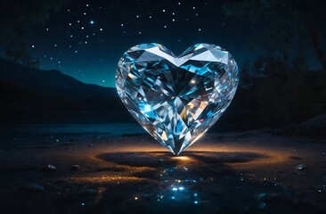 Fototapeta premium heart shaped diamond