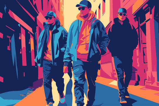 hooligans on the street