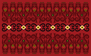 Kalimantan Dayak motif background. vector illustrator