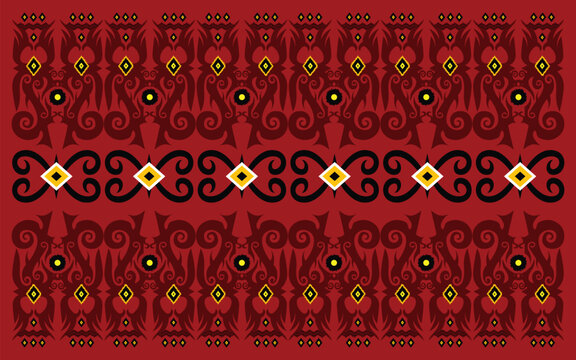 Kalimantan Dayak motif background. vector illustrator