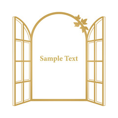 フレームとしても使えるおしゃれな窓のイラスト2