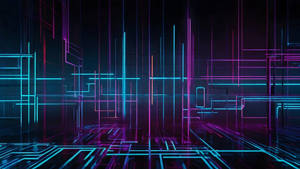 Blue Wave Tech: Abstract digital background with dynamic lines, depicting a futuristic network concept Perfect for technology, business, and design-themed illustrations