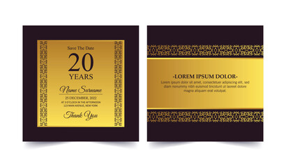 Fototapeta premium ornament pattern style elegant birthday invitation