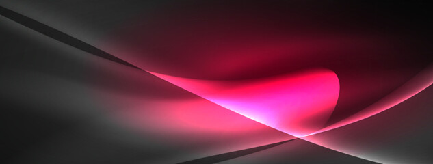 Lines and waves with neon light effect background for wallpaper, business card, cover, poster, banner, brochure, header, website
