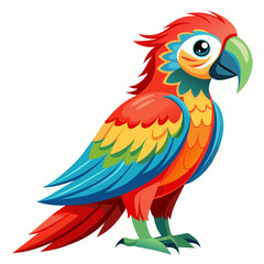Obraz premium Perrot bird animal pet vector illustration cartoon pretty cute 