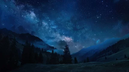 Poster Milky Way stretches across the night sky © Chingiz