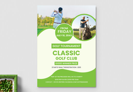 Golf Tournament Flyer Layout Template