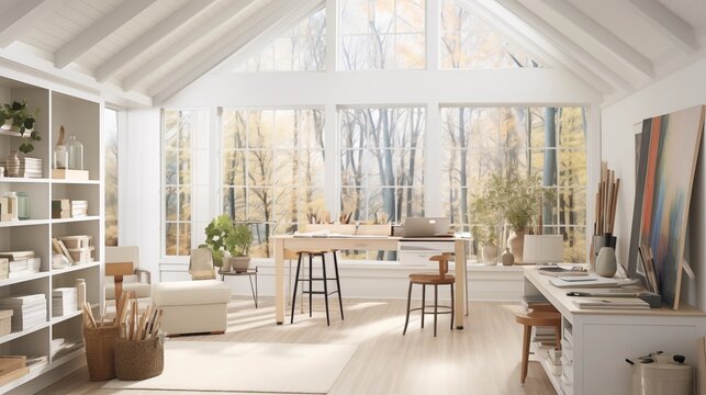 Artistic Retreat Create a sunroom that doubles as an art studio