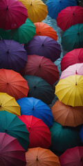 photo of colored umbrellas