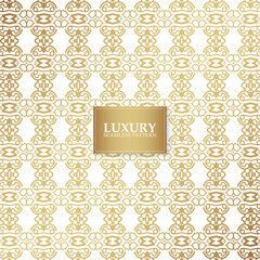 Gold Lines Ornament Geometric Seamless Pattern