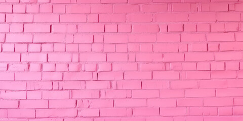 Fototapeta premium pink brick wall textured background pattern,empty space for text, banner design