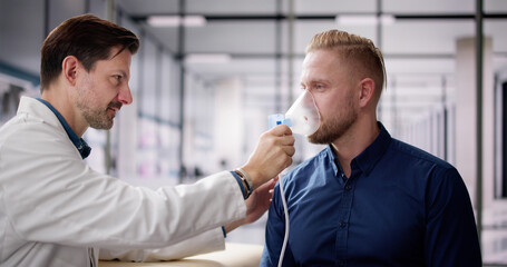 Asthma COPD Breath Nebulizer And Mask Given By Doctor