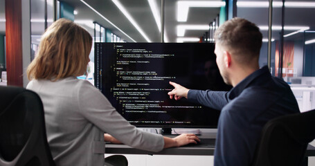 Computer Programmer Using Development Software