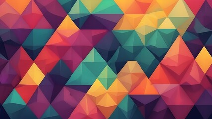 Abstract 2D geometric colorful background - obrazy, fototapety, plakaty