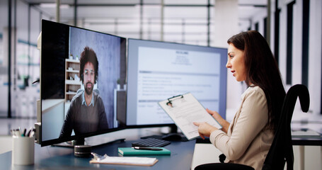 Online Video Conference Job Interview Meeting