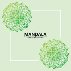Green decorative mandala background