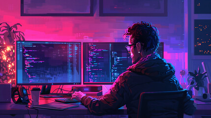 Programmers who work in software development on computers