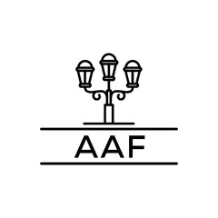 AAF Letter logo design template vector. AAF Business abstract connection vector logo. AAF icon circle logotype.
