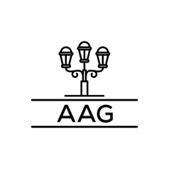 AAG Letter logo design template vector. AAG Business abstract connection vector logo. AAG icon circle logotype.
