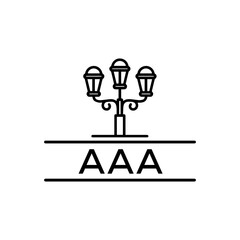 AAA Letter logo design template vector. AAA Business abstract connection vector logo. AAA icon circle logotype.
