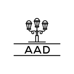 AAD Letter logo design template vector. AAD Business abstract connection vector logo. AAD icon circle logotype.
