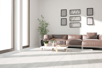 Modern interior design. 3D illustration