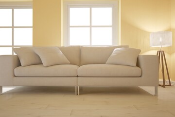 Modern interior design. 3D illustration