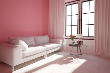 Modern interior design. 3D illustration