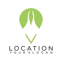 Obraz premium tree location, pin maps logo 