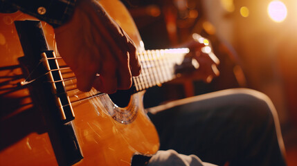 Fototapeta premium close up of a guitar