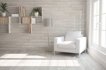 Modern interior design. 3D illustration