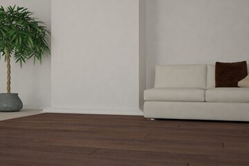 Modern interior design. 3D illustration