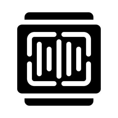 bar code scanner glyph icon