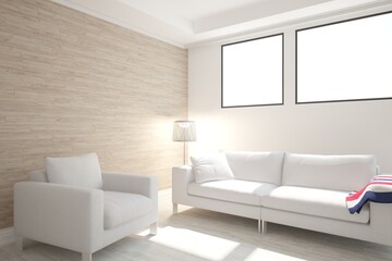 Modern interior design. 3D illustration