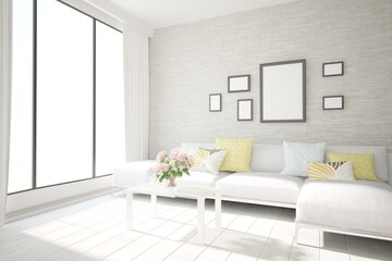Modern interior design. 3D illustration