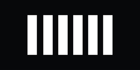 Pedestrian crossing icon. Crosswalk symbol. Zebra crossing with black background.