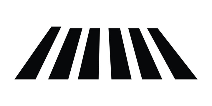 Pedestrian crossing icon. Crosswalk symbol. Zebra crossing with white background.